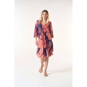 NEW ONESEASON portofino middy poppy dress in coral